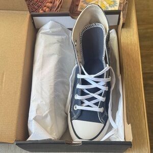 Classic Navy Blue High-Top Converse